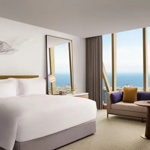 Deluxe king room with city views at The Ritz-Carlton, Melbourne