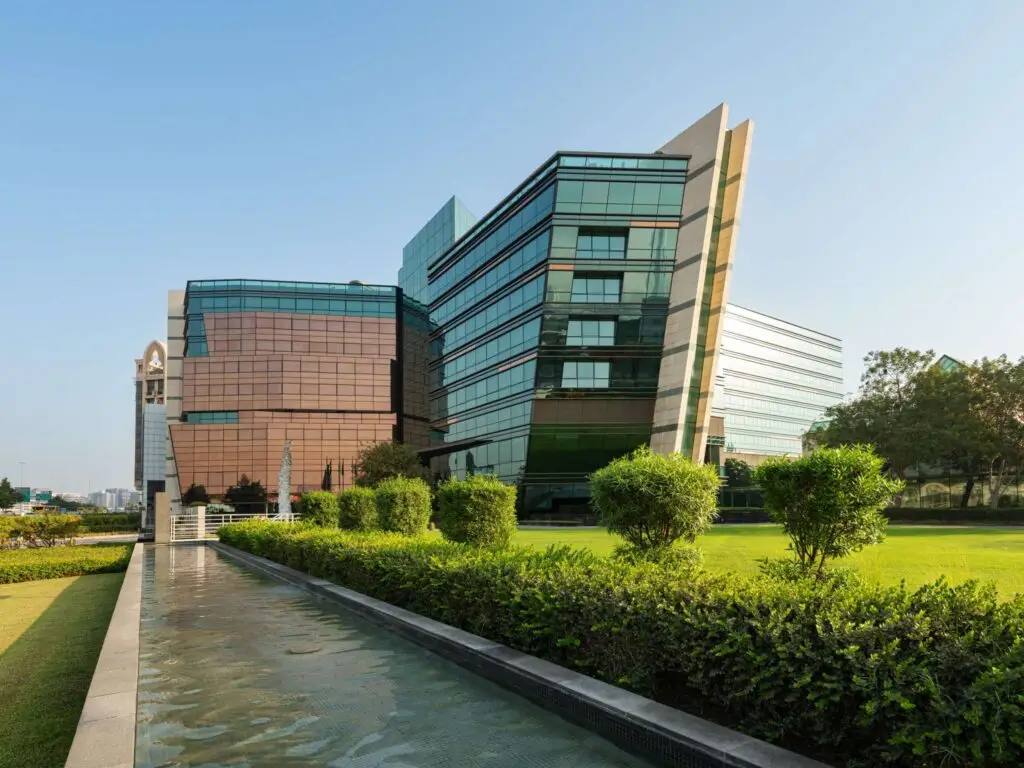 Creekside Hotel Dubai exterior and landscaped grounds