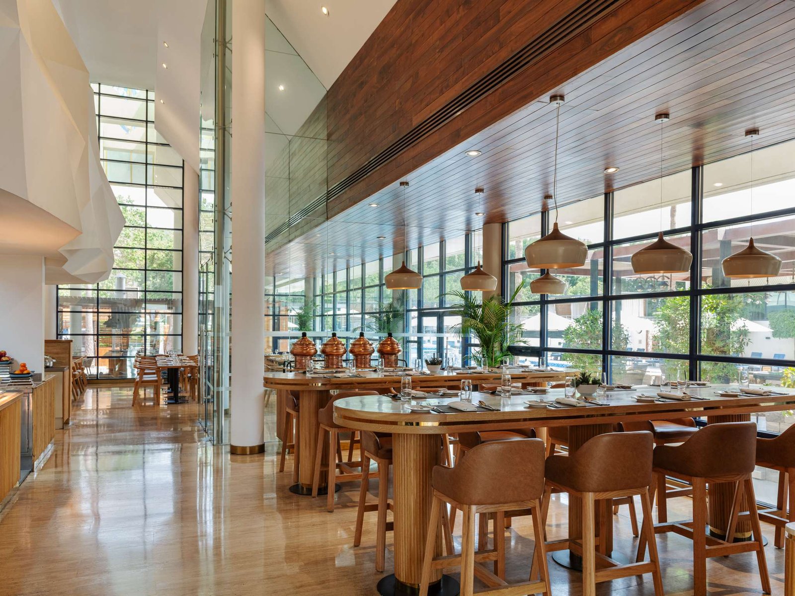 Restaurant and bar at the Creekside Hotel Dubai