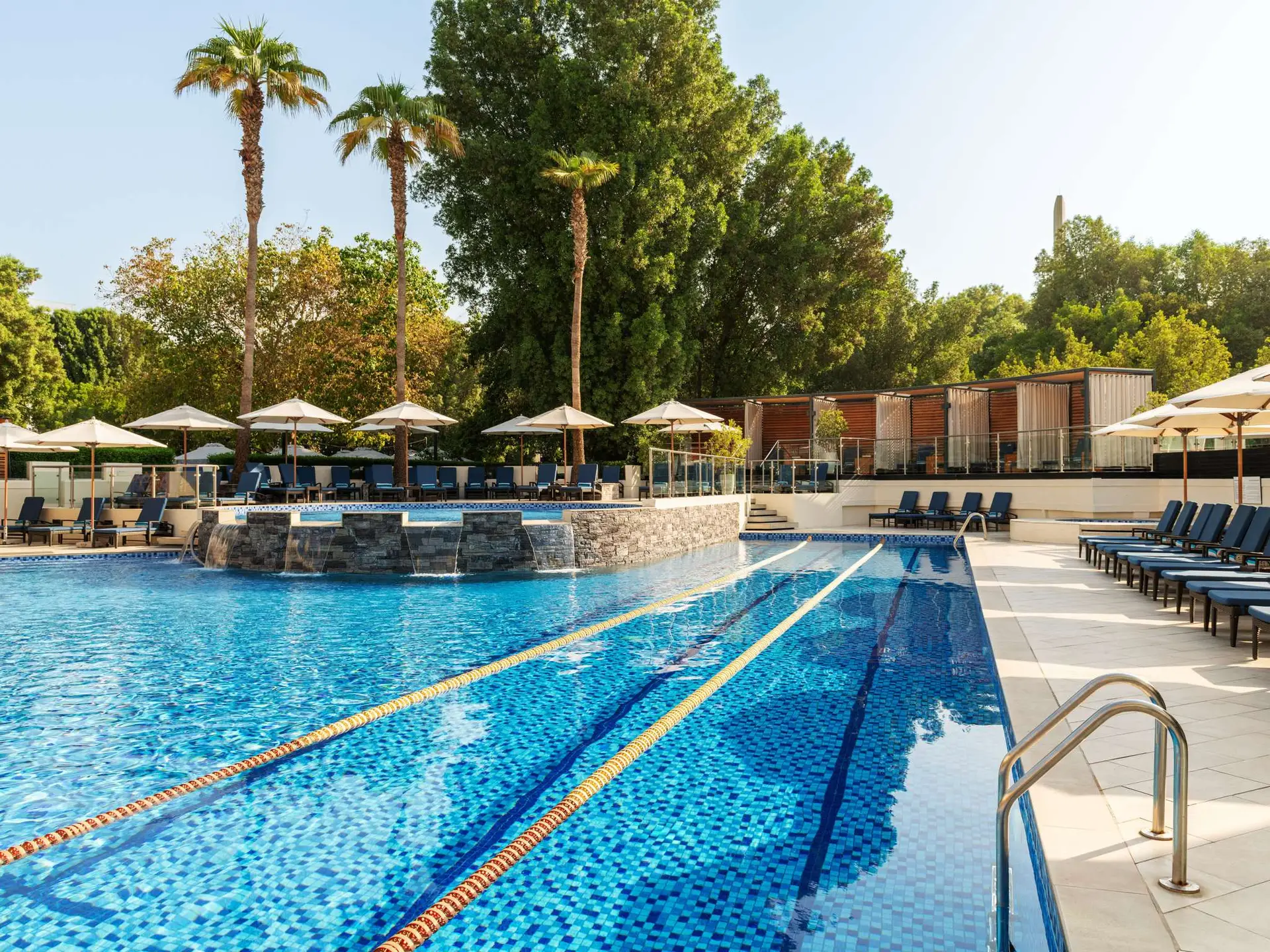 Outdoor swimming pool at the Creekside Hotel Dubai