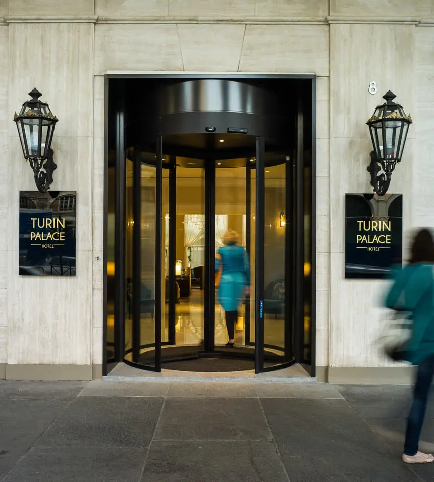 Entrance to Turin Palace Hotel